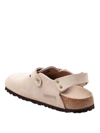 Birkenstock Sabot Tokio In Leather Color Sand In Pink