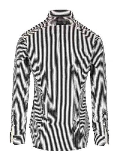 Barba Napoli Stretch Fabric Shirt In Gray