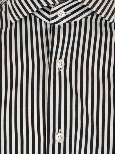 Barba Napoli Stretch Fabric Shirt In Gray