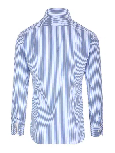Barba Napoli Stretch Fabric Shirt In Blue