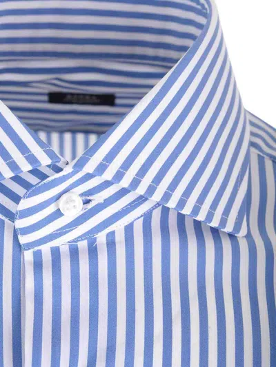 Barba Napoli Stretch Fabric Shirt In Blue