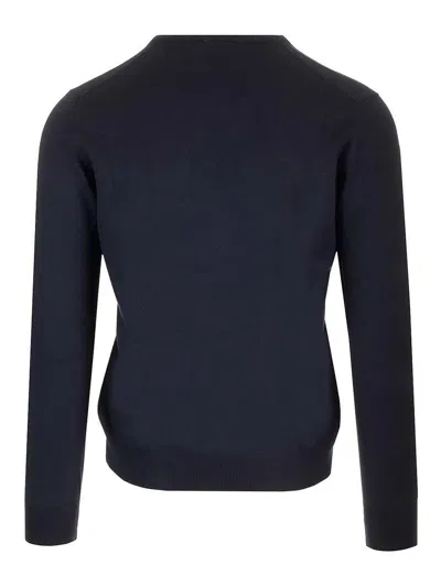 Barba Napoli Merino Wool Sweater In Blue