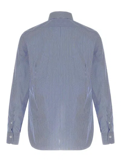 Barba Napoli Striped Shirt In Blue