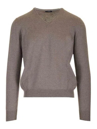 Barba Napoli Merino Wool Sweater In Gray