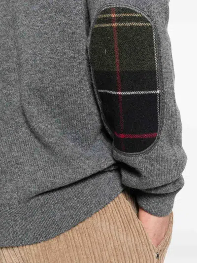 Barbour Wool Crewneck Sweater In Gray In Gray