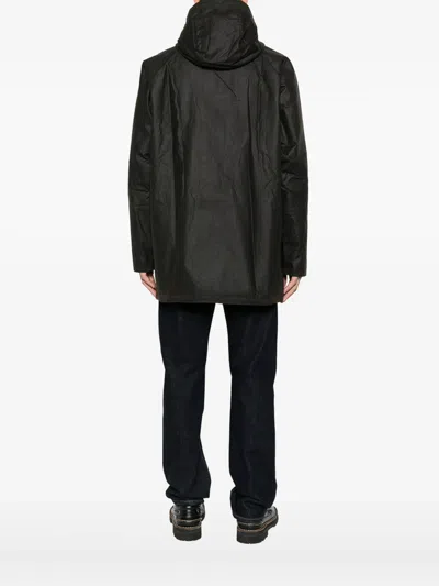 Barbour Bedale Waxed Parka In Black