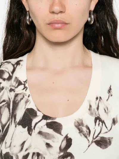 Blugirl Floral-print Top In Neutral