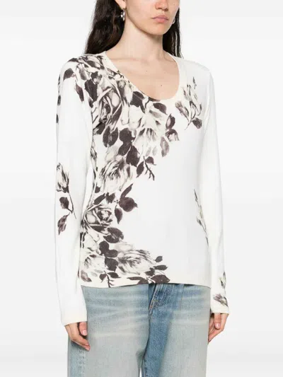 Blugirl Floral-print Top In Neutral
