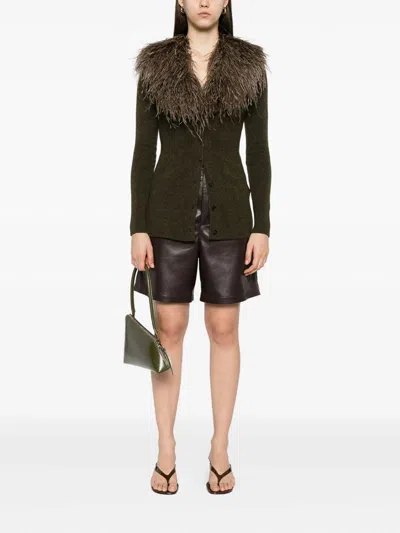 Blumarine Sweaters Green In Brown