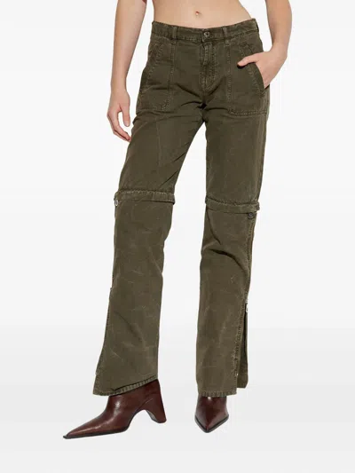 Blumarine Belt Loop Track Pants In Brown