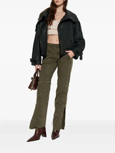 Blumarine Belt Loop Track Pants In Brown