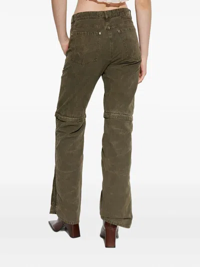 Blumarine Belt Loop Track Pants In Brown