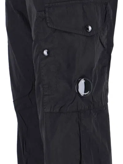 C.p. Company Straight Trousers In Black
