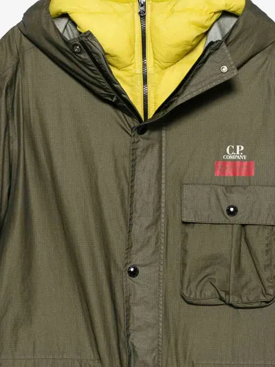 C.p. Company Long-sleeved Casual Jacket In Green