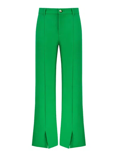 Chiara Ferragni Cady Trousers In Green