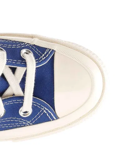 Comme Des Garçons Play Play Converse Cotton High Sneakers In Blue