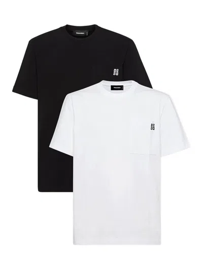 Dsquared2 Fabric T Shirts In Multi