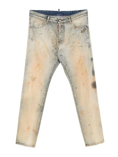 Dsquared2 Cool Guy Faded-effect Paint-splatter Jeans In Multi