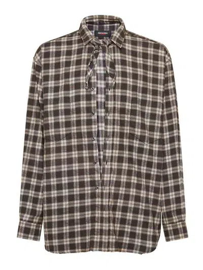 Dsquared2 Dsquared Men Embroidered Flannel Dsquared X Magliano Shirt In Multi