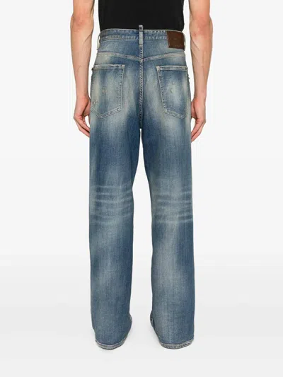 Dsquared2 Belt Loop Denim Trousers In Blue