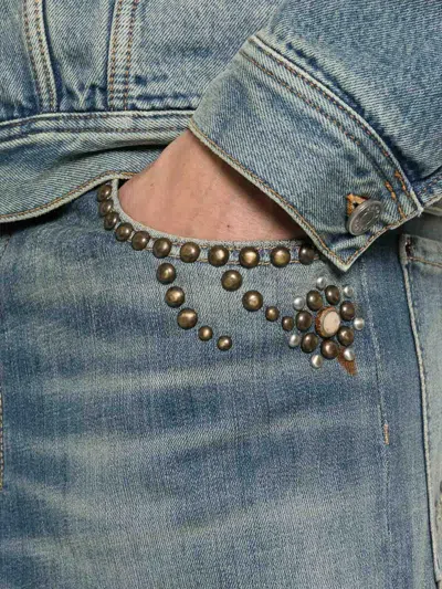 Dsquared2 Belt Loop Denim Trousers In Blue