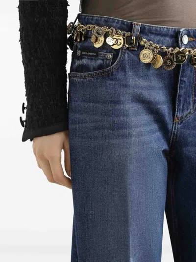 Dolce & Gabbana 5-pocket Denim Trousers In Blue