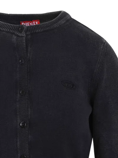 Diesel Black M-bethanie Cardigan In Black