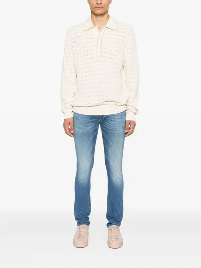 Dondup Jeans With Belt Loops In Blue