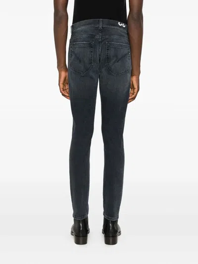 Dondup Brighton Straight Cut Denim Trousers In Blue