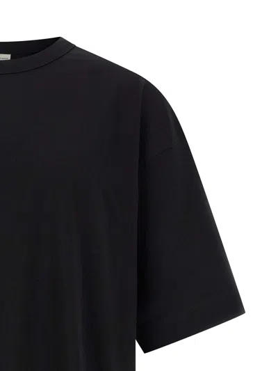 Dries Van Noten Essential Black T-shirt Crafted From Premium Cotton In Black