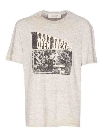 Golden Goose Regular Fit Vintage Treatment Slub Jersey T-shirt In Neutral