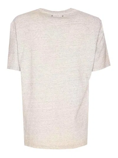 Golden Goose Regular Fit Vintage Treatment Slub Jersey T-shirt In Neutral