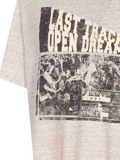 Golden Goose Regular Fit Vintage Treatment Slub Jersey T-shirt In Neutral