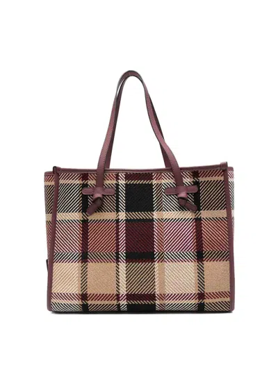 Gianni Chiarini Shopper With Check Pattern In Red