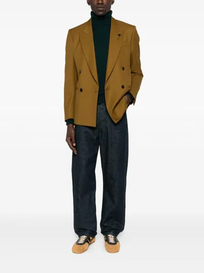 Kangra Cashmere Classic Turtleneck Sweater In Wool-cashmere Blend In Green