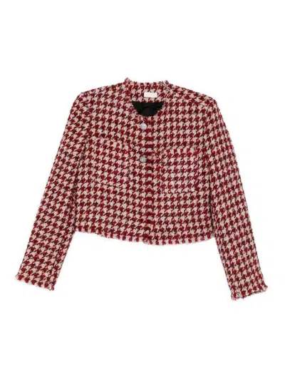 Liu •jo Tweed-jacke Mit Hahnentrittmuster In Neutral