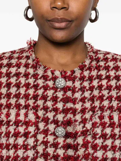 Liu •jo Tweed-jacke Mit Hahnentrittmuster In Neutral