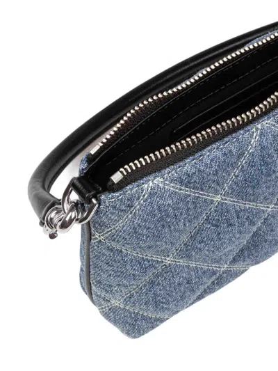Marc Jacobs The Snapshot Quilted Denim Clutch Blue In Blue