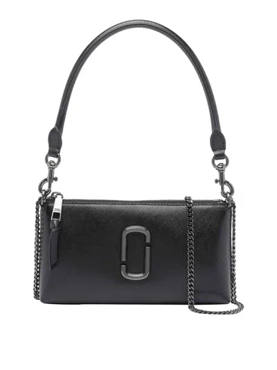 Marc Jacobs The Pochette Shoulder Bag In Black Leather In Black