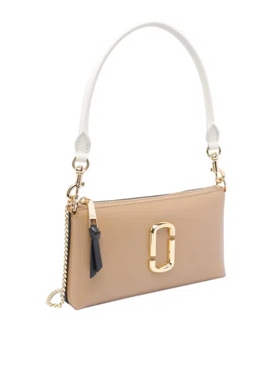 Marc Jacobs Pochette Bag With Detachable Strap And Gold-tone Hardware In Sand