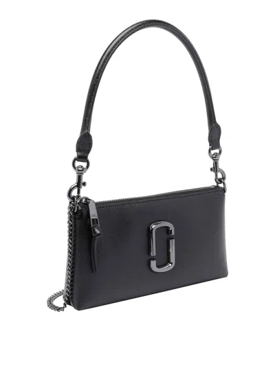 Marc Jacobs The Pochette Shoulder Bag In Black Leather In Black