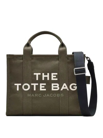 Marc Jacobs The Canvas Medium Tote Bag In Green Canvas  In Green