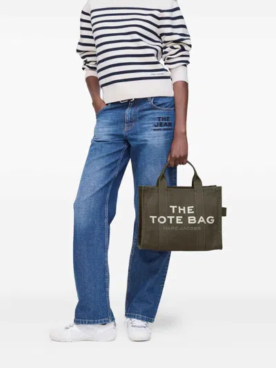 Marc Jacobs The Canvas Medium Tote Bag In Green Canvas  In Green
