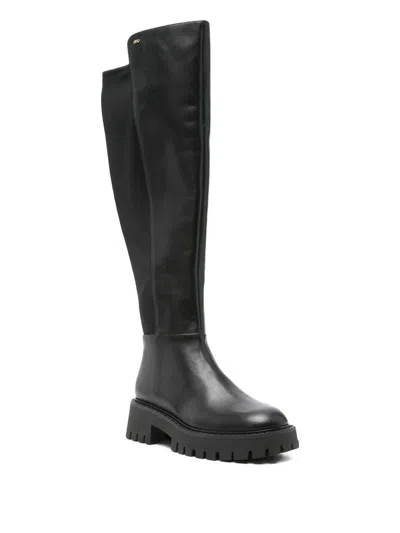 Michael Kors Leather Boot In Black