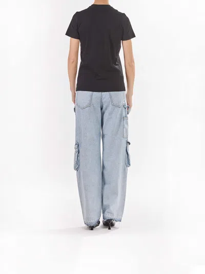 Moschino Playful Black Cotton T-shirt With Iconic Bear Design In Black