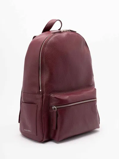Orciani Top-handle Leather Backpack In Sand