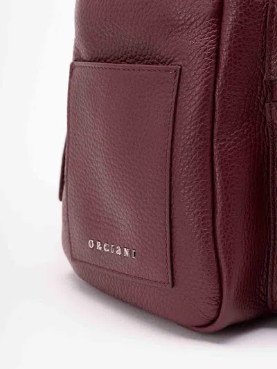 Orciani Top-handle Leather Backpack In Sand