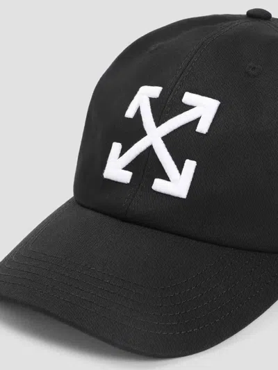 Off-white Arrow Drill Baseball Cap With 3d Embroidery In Black