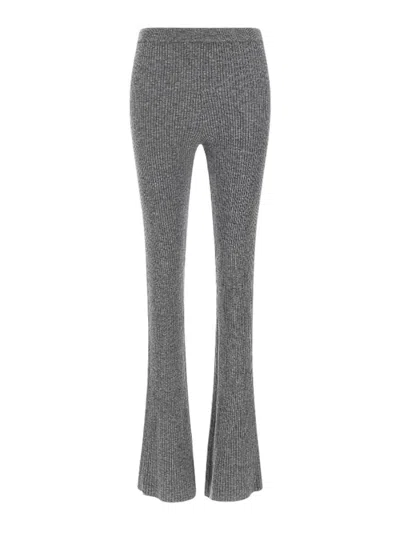 Pinko Grey Wo Nylon Trousers In Gray