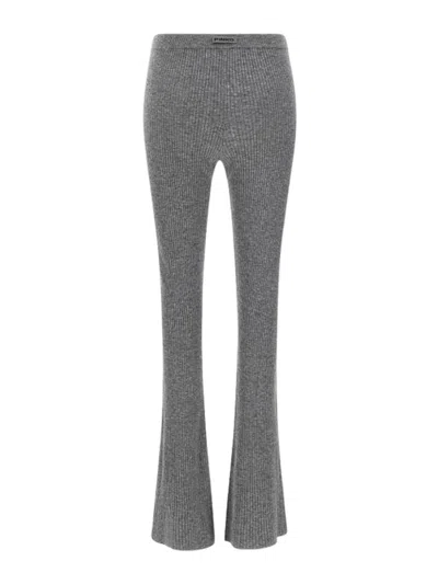 Pinko Grey Wo Nylon Trousers In Gray